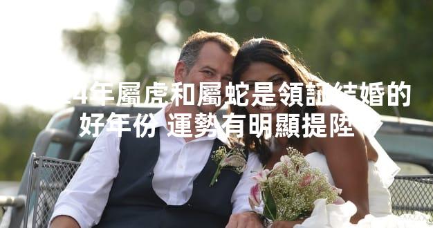 2024年屬虎和屬蛇是領証結婚的好年份 運勢有明顯提陞
